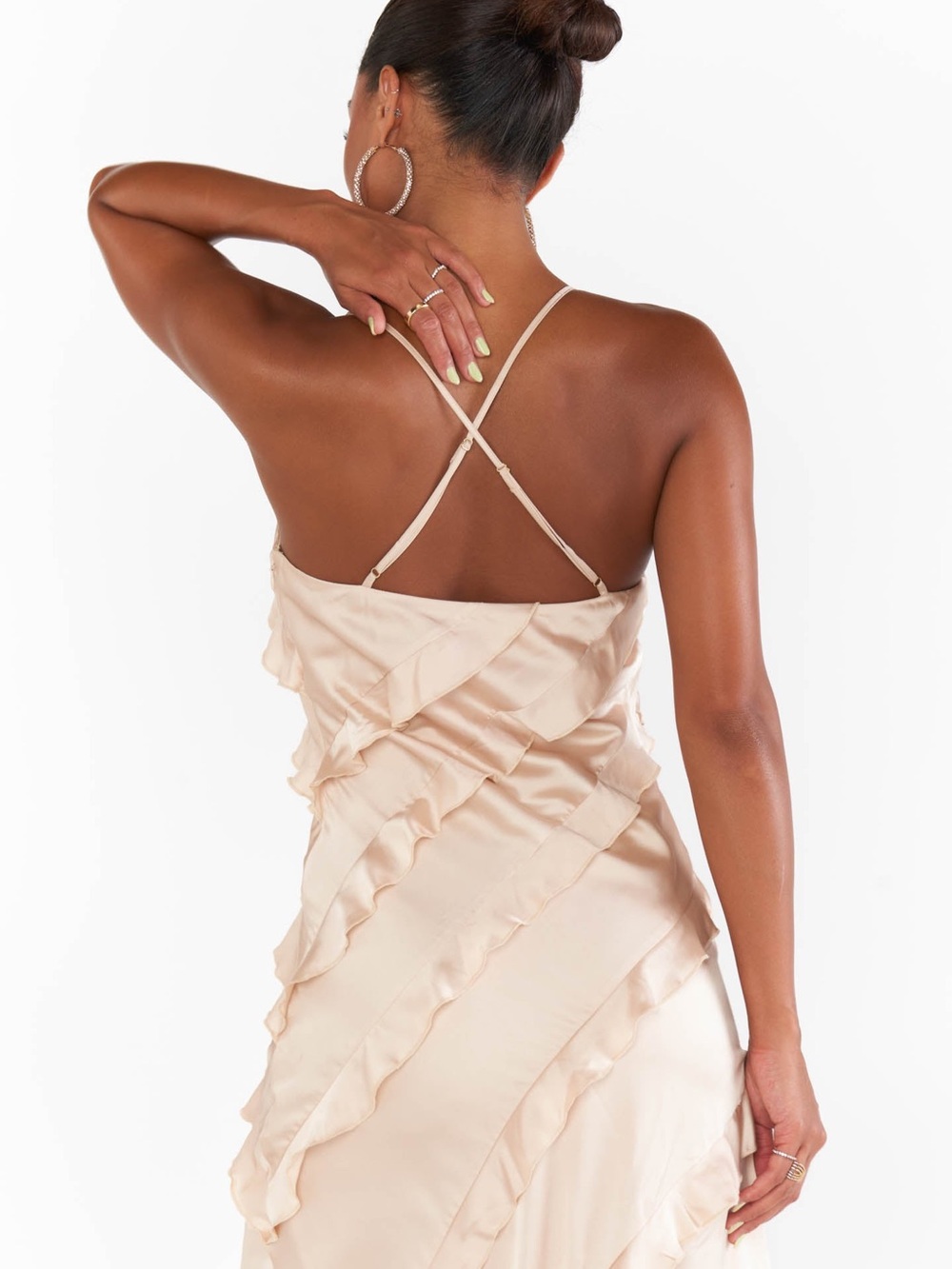 Show Me Your MuMu Champagne Romance Ruffle Dress - Picture 3 of 6